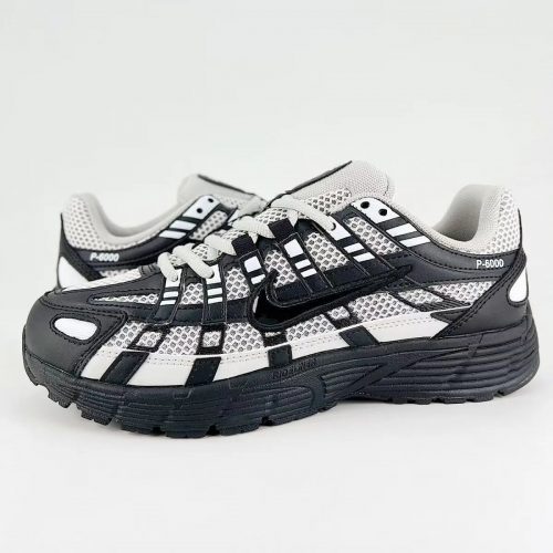 Nike P-6000 Chunky Mesh Sneakers Black and White