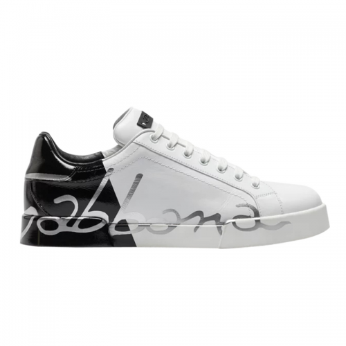 Dolce & Gabbana D&G Portofino Low Top Sneakers White and Black