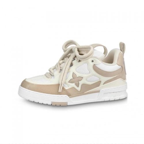 Louis Vuitton LV Trainer Chunky Mesh Sneakers Beige and White
