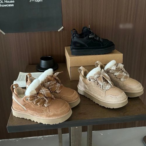 UGG Neumel Platform Chunky Sneakers Brown and Beige