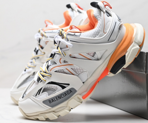 Balenciaga Track Chunky Sneakers White and Orange