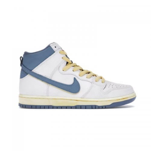 Nike Dunk High vintage Sneakers White and Blue