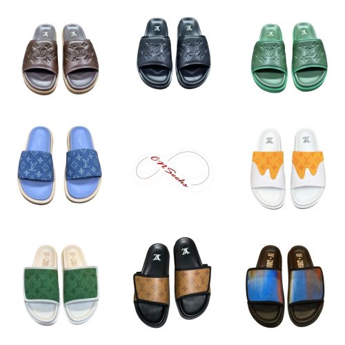 Louis Vuitton LV Monogram Slides Casual Sandals Multicolor