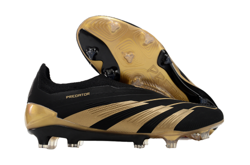 Adidas Predator Elite Laceless professional Football Boots Black and Gold