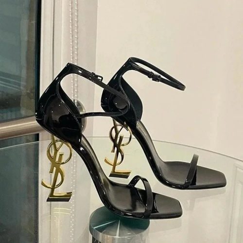 Yves Saint Laurent YSL Opyum Patent Leather High Heels Black