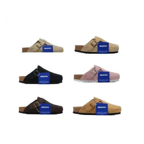 Birkenstock Boston Suede Clogs Casual Shoes Multicolor