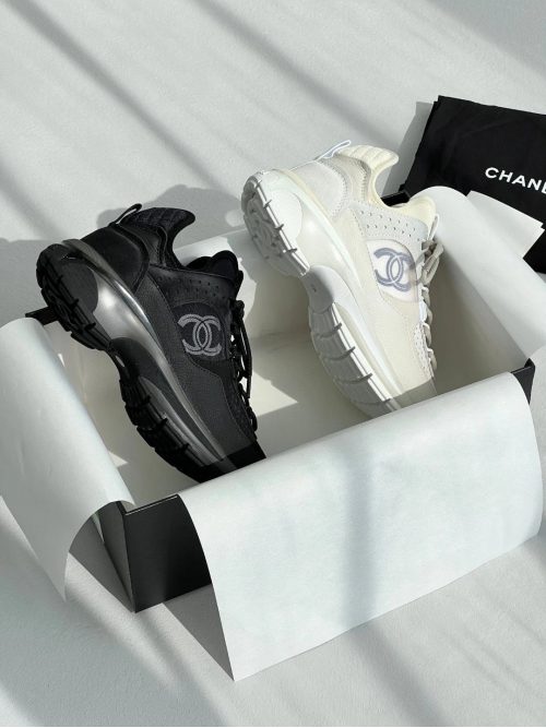 Chanel Trainer Chunky Sneakers Black and White