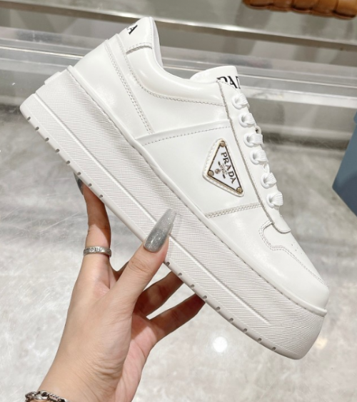 Prada Platform Chunky Sneakers White