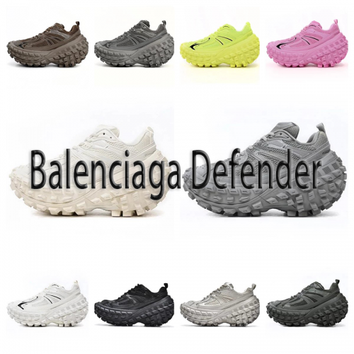 Balenciaga Defender Chunky Sneakers Multicolor