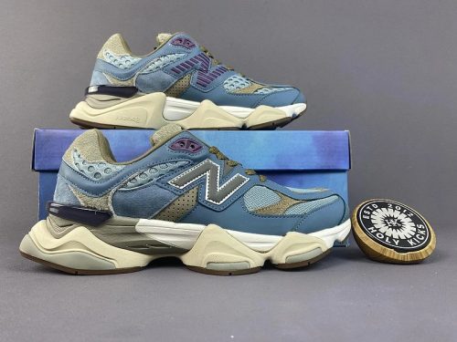 New Balance 9060 Chunky Sneakers Blue and Beige