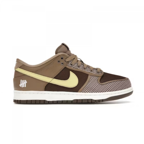 Nike Dunk Low Undefeated 5 On It Chunky Sneakers Brown and Yellow