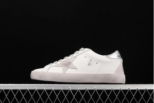 Golden Goose Super-Star Distressed Leather Sneakers White