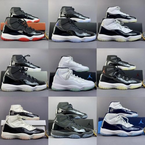 Jordan 11 Retro Iconic Basketball Sneakers Multicolor