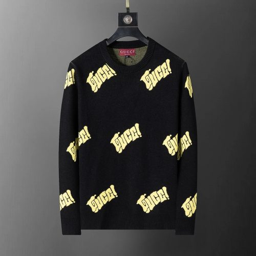 Gucci Graphic Knit Oversized Sweater Black