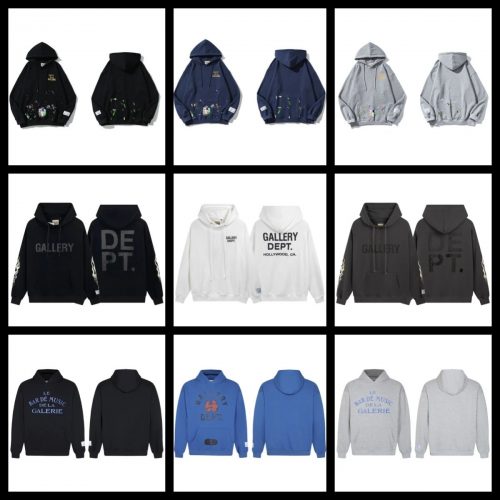 Gallery Dept. Graphic Print Streetwear Hoodie Multicolor