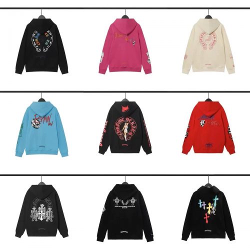 Chrome Hearts Graphic Print Streetwear Hoodie Multicolor
