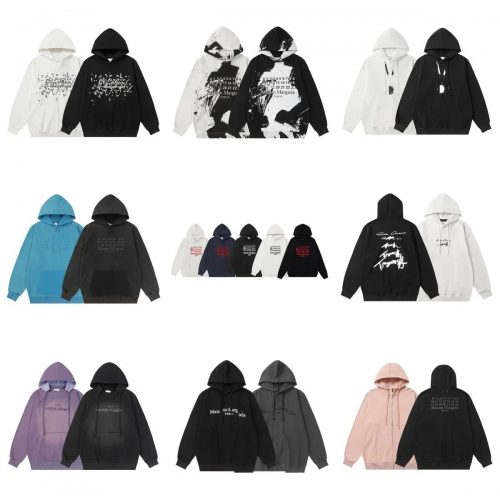 Maison Margiela Graphic Print Oversized Hoodie Multicolor