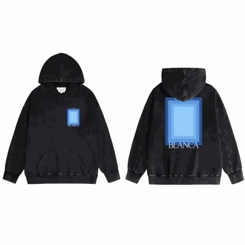 Blanca Blue Frame Graphic Hoodie Black