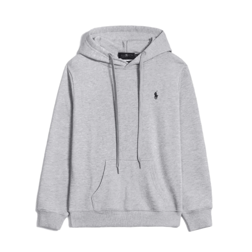 Ralph Lauren RL Pony Embroidery Classic Hoodie Gray