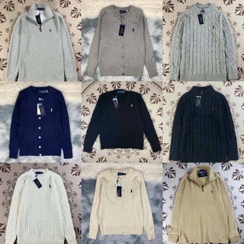 Ralph Lauren Cable Knit and Quarter Zip Classic Sweaters Multicolor