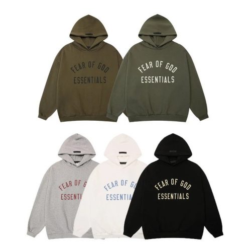 Fear of God FOG Essentials Graphic Oversized Hoodie Multicolor
