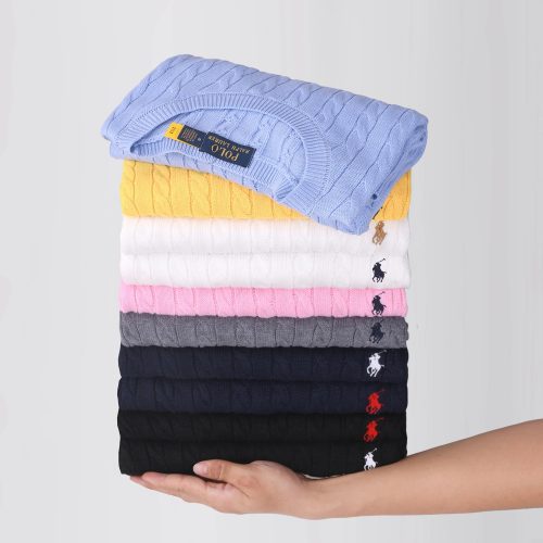 Polo Ralph Lauren Cable Knit Cotton Sweater Multicolor