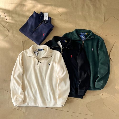 Polo Ralph Lauren PRL Quarter-Zip Pullover Cotton Sweatshirt Multicolor