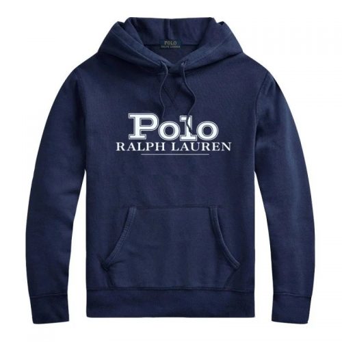 Ralph Lauren Polo Graphic Fleece Pullover Hoodie Navy