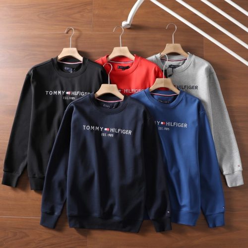 Tommy Hilfiger EST. 1985 Logo Print Cotton Crewneck Sweatshirt Multicolor