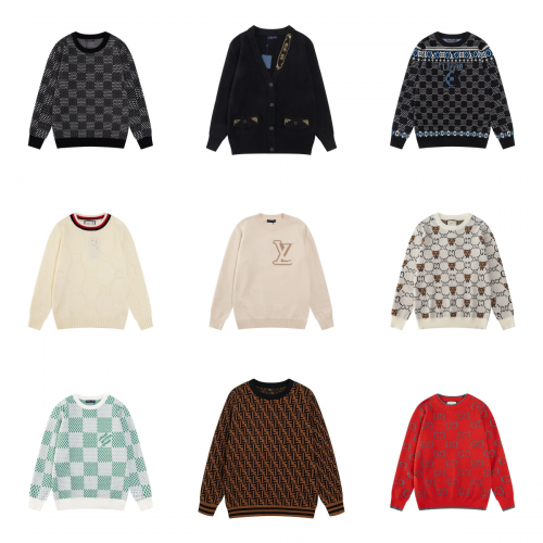 Louis Vuitton LV Monogram Sweater Casual Knitwear Black and Brown