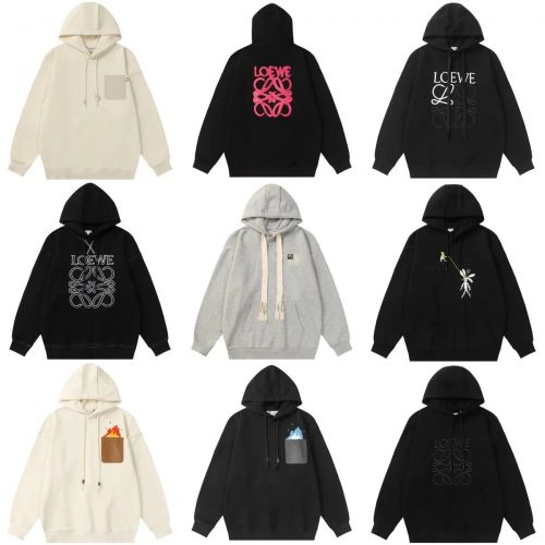 Loewe Anagram Graphic Oversized Hoodie Multicolor