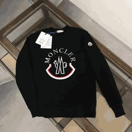 Moncler Graphic Print Crewneck Sweatshirt Black