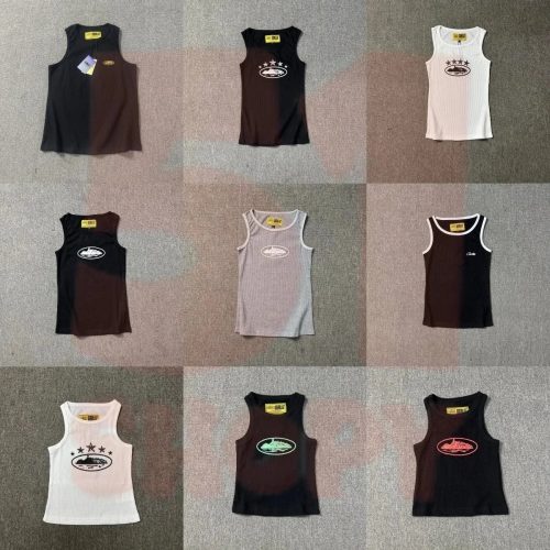 Corteiz Ribbed Tank Top Graphic Streetwear Vest Multicolor