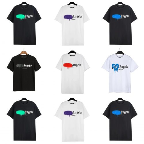 Palm Angels Spray Paint City Logo Graphic Tee Multicolor