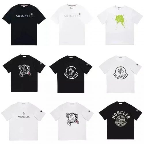 Moncler Graphic Print Cotton T-Shirt Multicolor