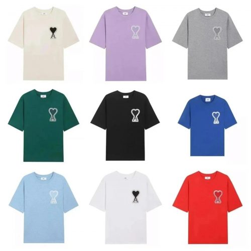 Ami Paris Ami Ami de Coeur Cotton T-Shirt Multicolor