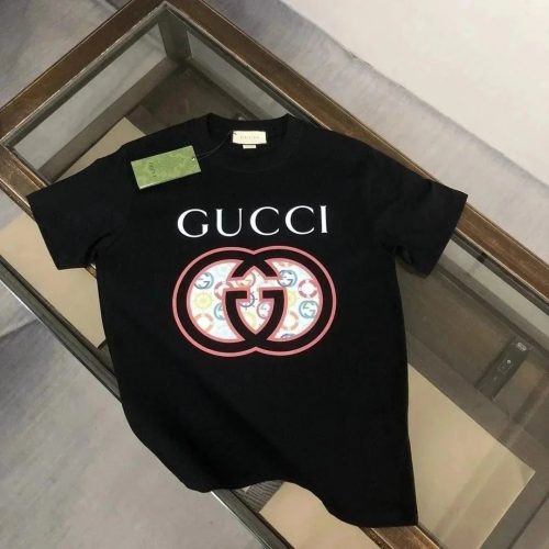 Gucci Interlocking G Print Graphic Tee T-Shirt Black