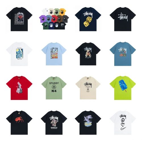 Stussy Graphic Print Streetwear T-Shirt Multicolor