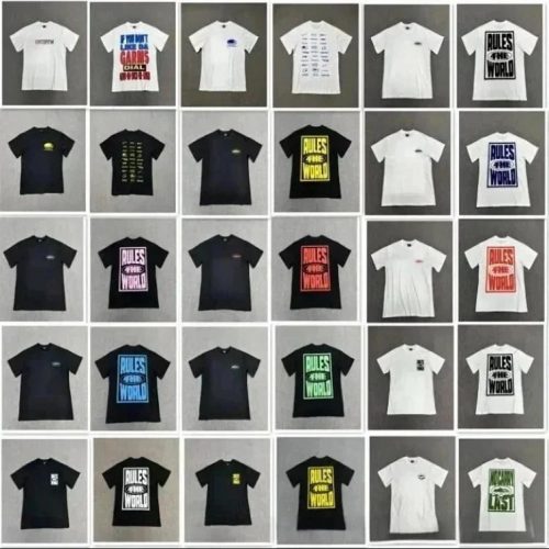 Corteiz Rules The World Graphic Streetwear T-Shirt Multicolor