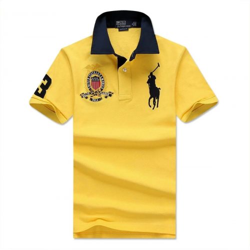 Ralph Lauren Custom Fit Big Pony Classic Polo Shirt Yellow