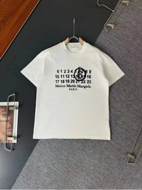 Maison Margiela MM6 Number Graphic Cotton T-Shirt White
