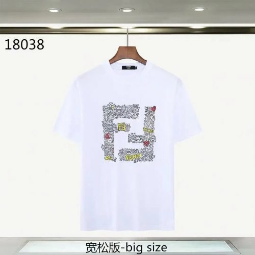Fendi Doodle FF Graphic Cotton T-Shirt White