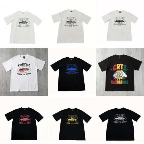 Corteiz Rules The World Graphic Streetwear T-Shirt Multicolor