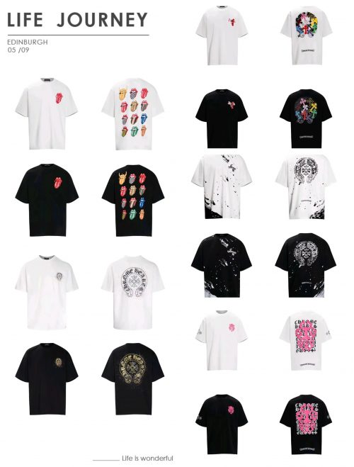 Chrome Hearts Graphic Print Cotton T-Shirt Multicolor