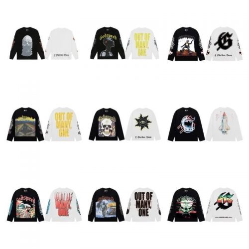 Godspeed Graphic Long Sleeve Streetwear T-Shirt Multicolor