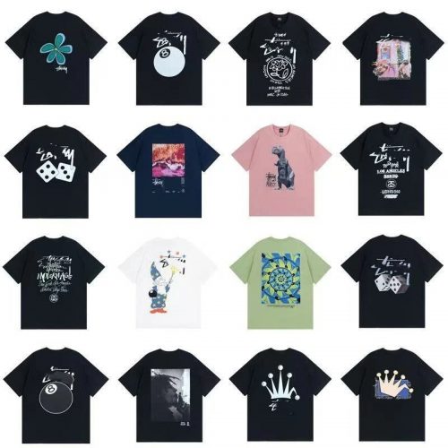 Stussy Graphic Print Streetwear T-Shirt Multicolor
