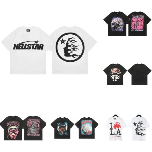 Hellstar Graphic Print Streetwear T-Shirt Multicolor