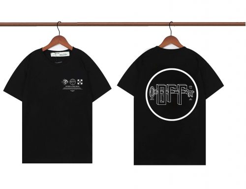 Off-White SS20 Graphic Print Cotton T-Shirt Black