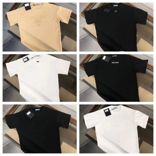 Prada Logo Graphic Cotton T-Shirt Multicolor