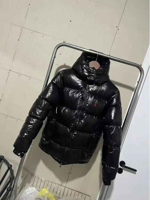Ralph Lauren Glossy Puffer Shiny Jacket Black